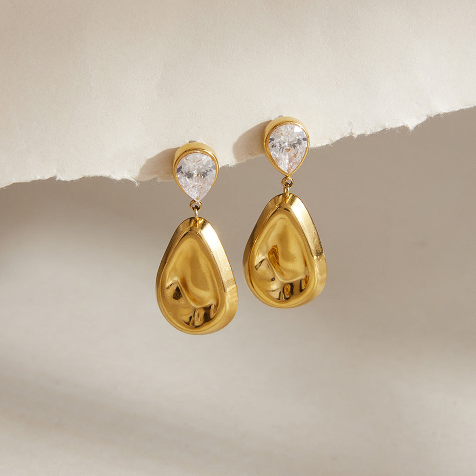Ava Teardrop Diamond Drop Earrings