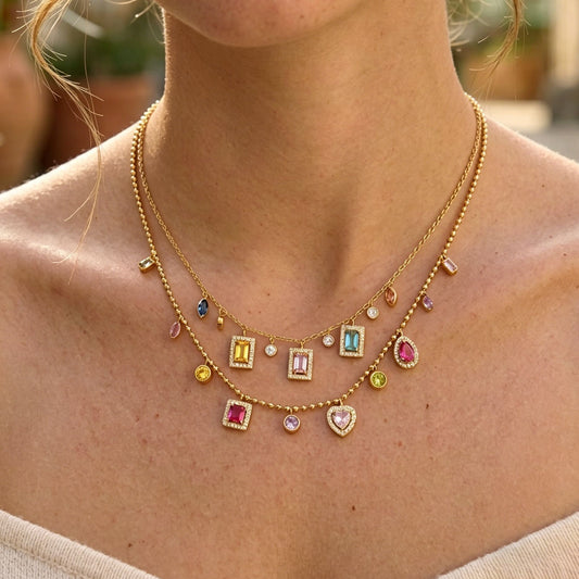 Athena Luxurious Gemstone Pendant Necklace