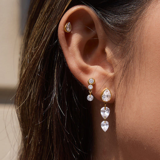 Emilia Teardrop Diamond Earring Set