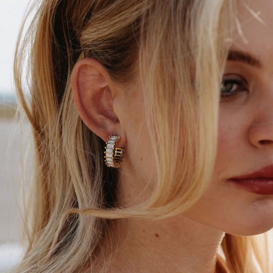 Harper Luxurious Diamond Hoop Earrings