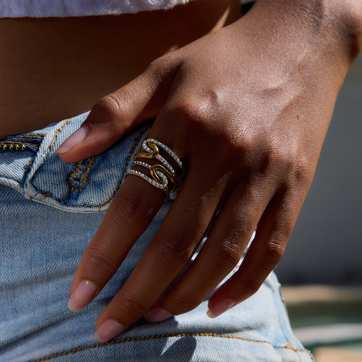 Joy Geometric Diamond Ring