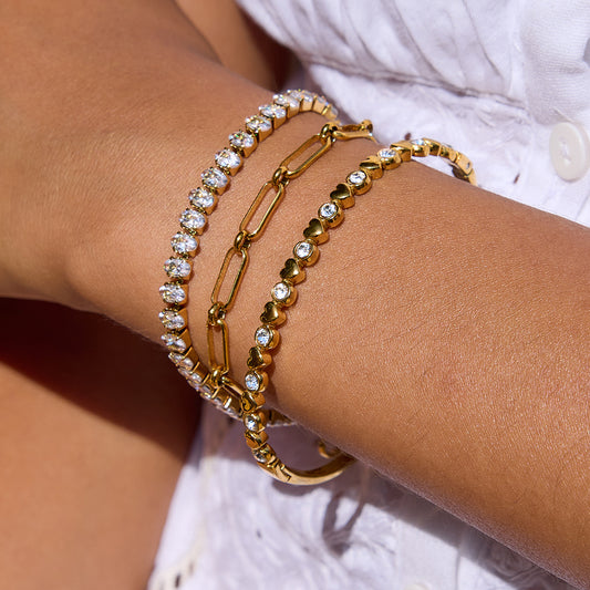 Minimalist 18K Layering Chain Bracelet
