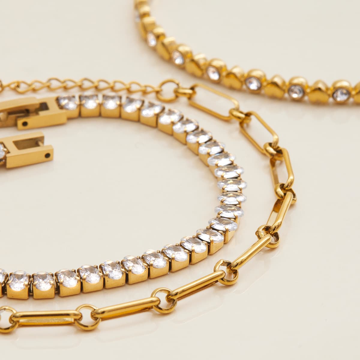 Celestia Diamond Tennis Chain Layering Bracelet