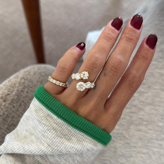 Elena diamond open ring