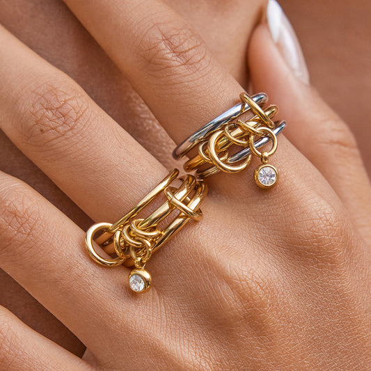 Sandrine Stackable Diamond Rings