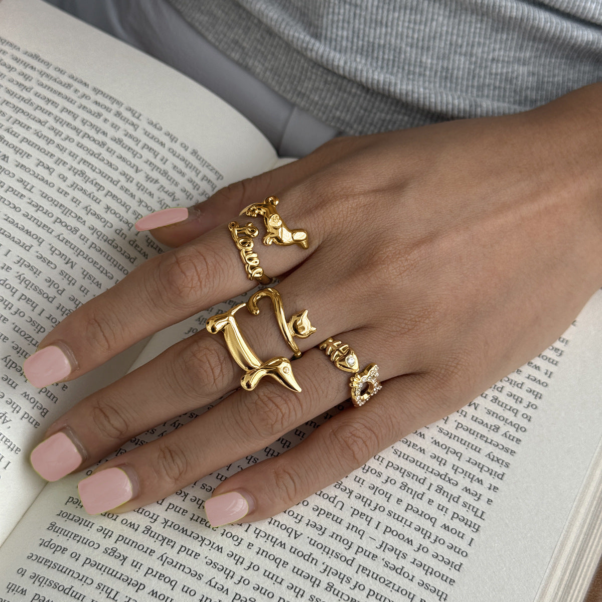 Love Puppy Diamond Open Ring