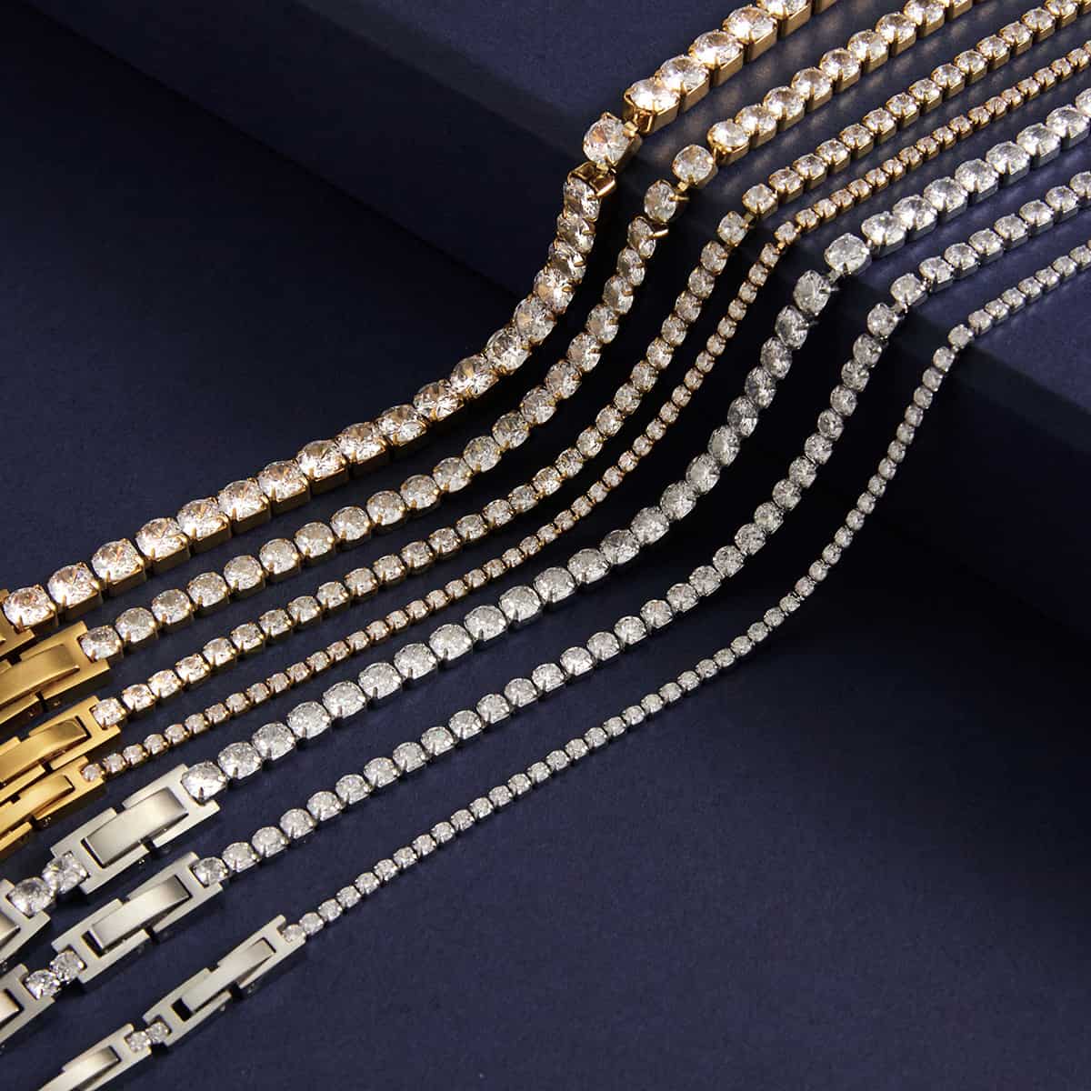 Elise 18K 5mm Diamond Tennis Chain Bracelet