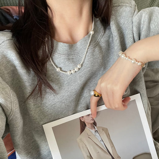 Vintage Irregular Pearl Necklace