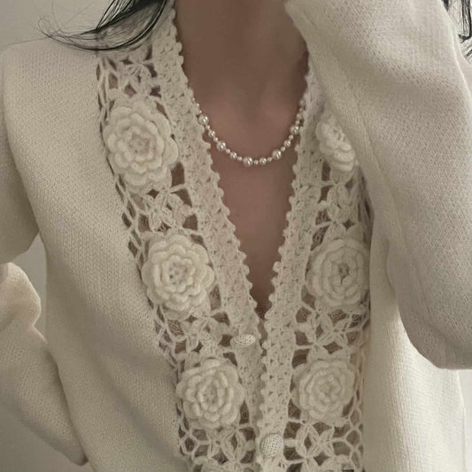 Elegant Beaded Pearl Necklace