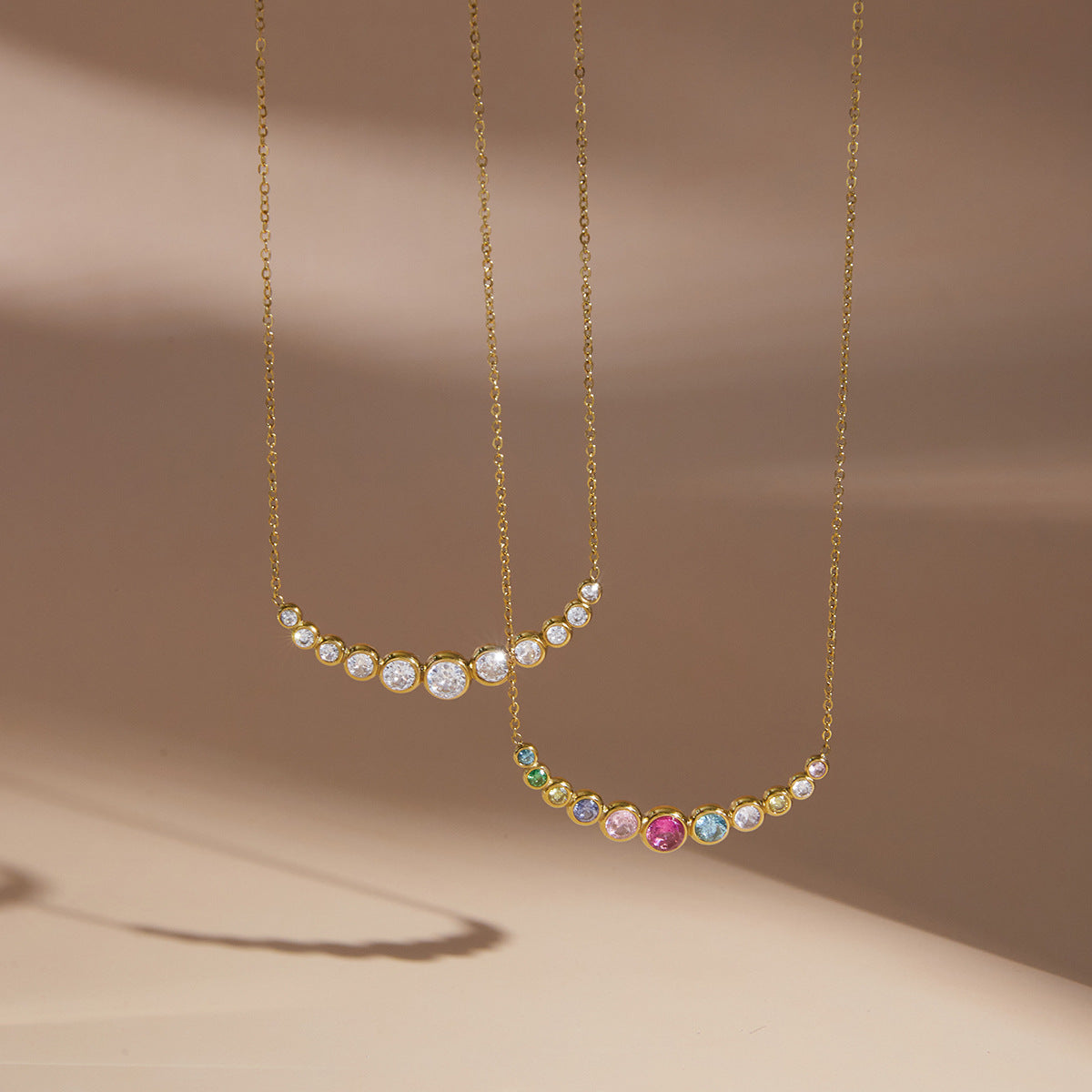 Smile Diamond Dainty Necklace