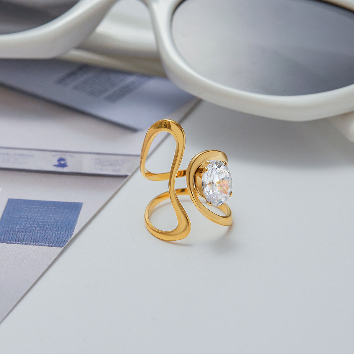 Lyra Open Diamond Ring