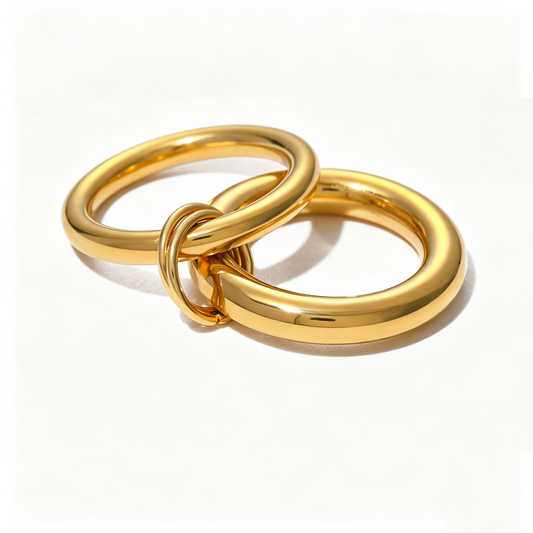 Eternal Love Minimalist Stacking Ring | Gold & Silver | Vinajewelry