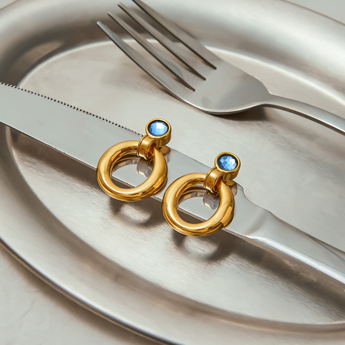 Vintage Diamond Stud Earring 18K Gold - Waterproof | Vinajewelry