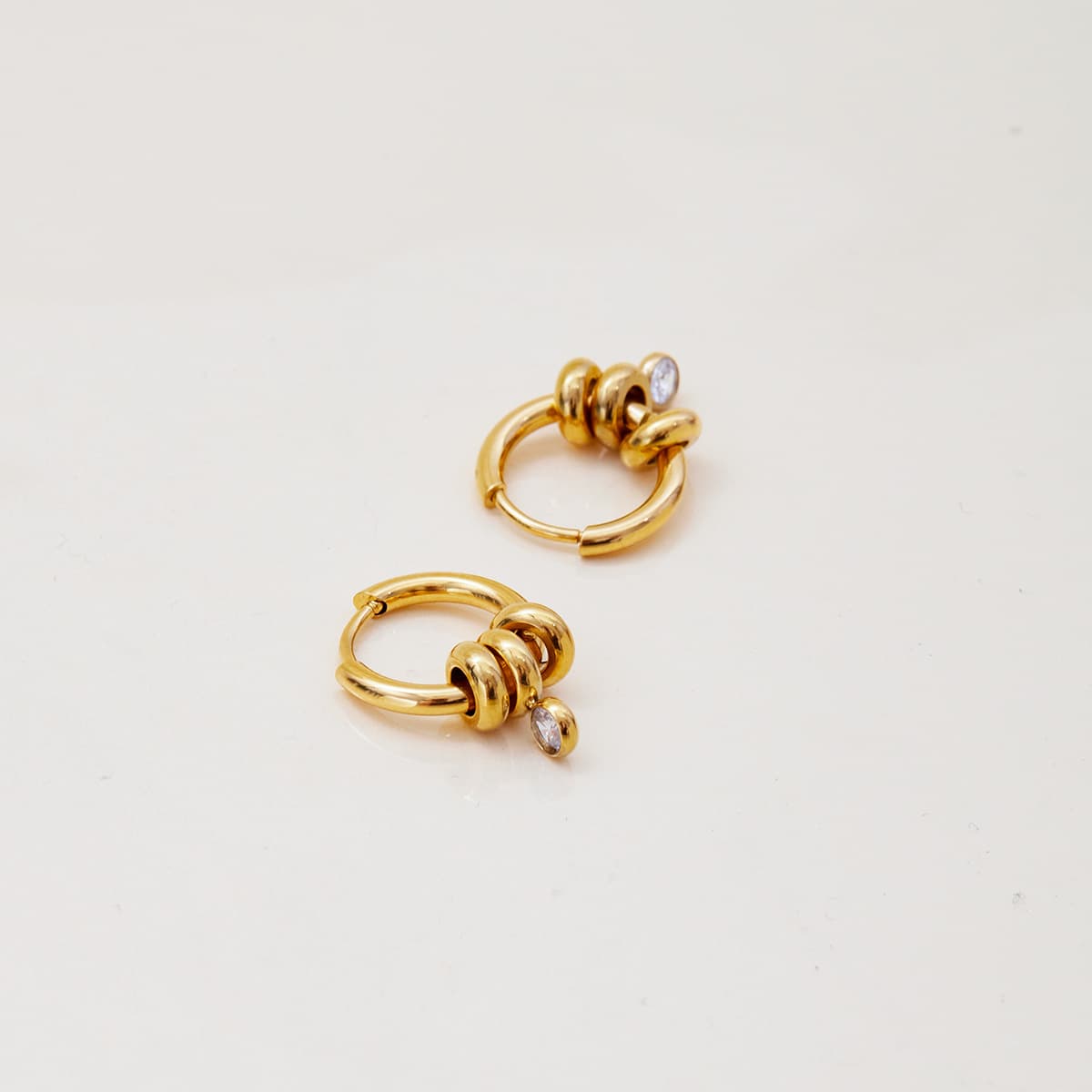 Elle Diamond Hoop Earrings