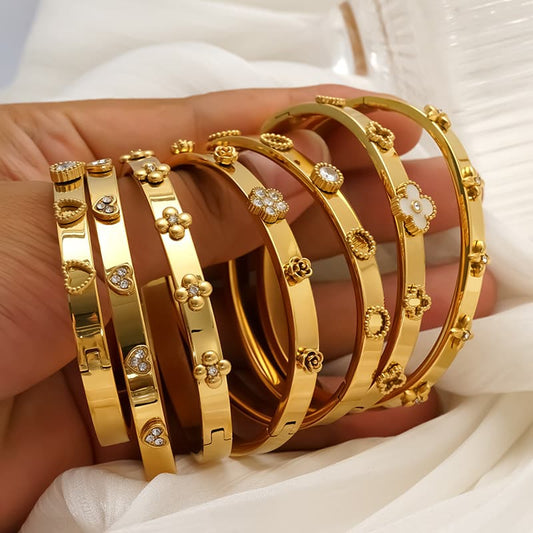 Minimalist luxury diamond bracelet 18k gold