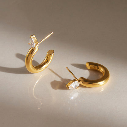 Glint Diamond Hoop Earrings