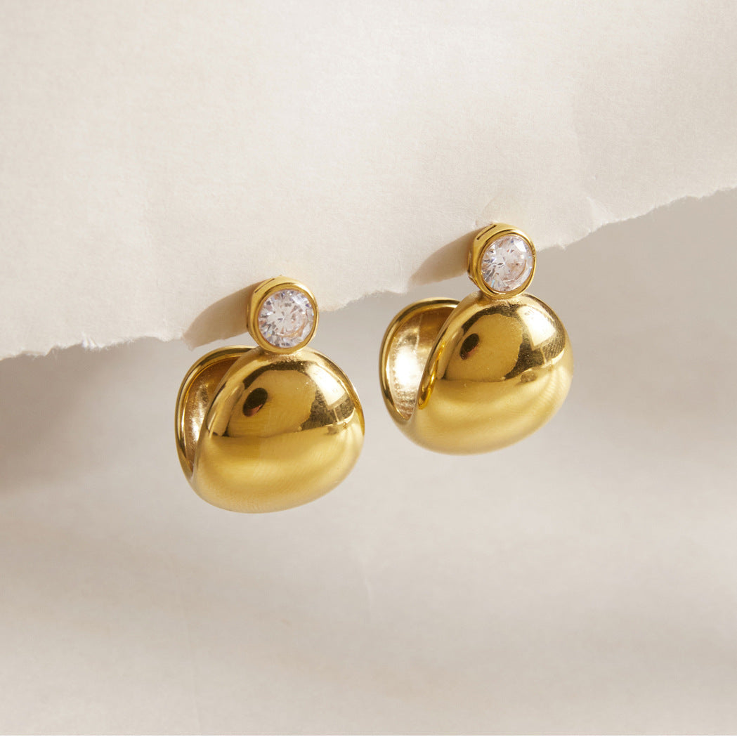 Karina Diamond Hoop Earrings