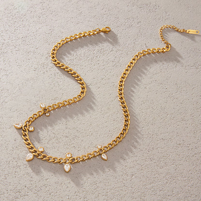Minimalist Diamond Collarbone Necklace
