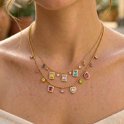 Athena Luxurious Gemstone Pendant Necklace