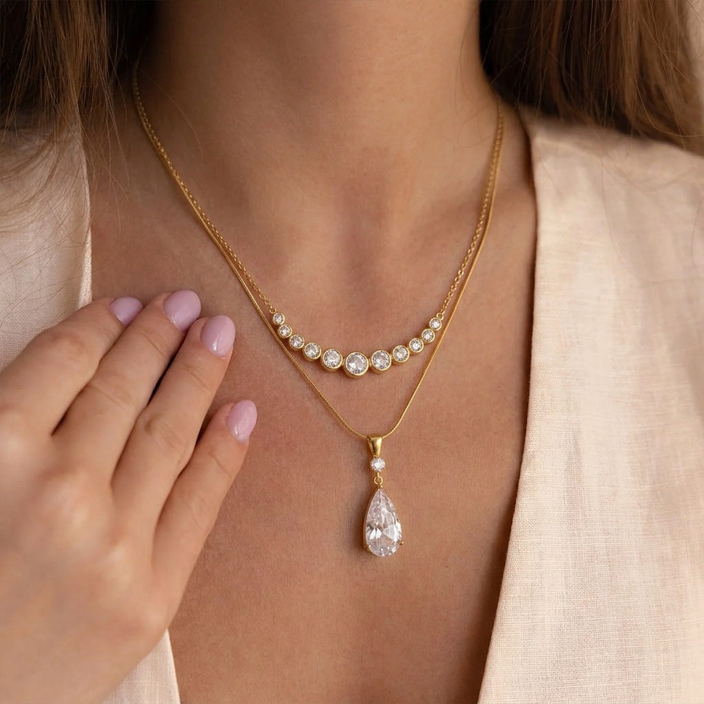 Smile Diamond Dainty Necklace