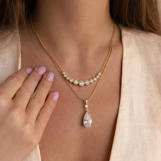 Smile Diamond Dainty Necklace