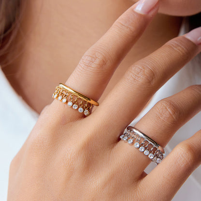 Yara Diamond Tassel Ring