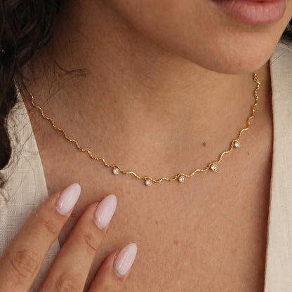 Bliss Diamond Dainty Necklace