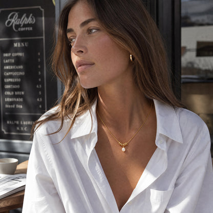 Selene Pearl Pendant Necklace