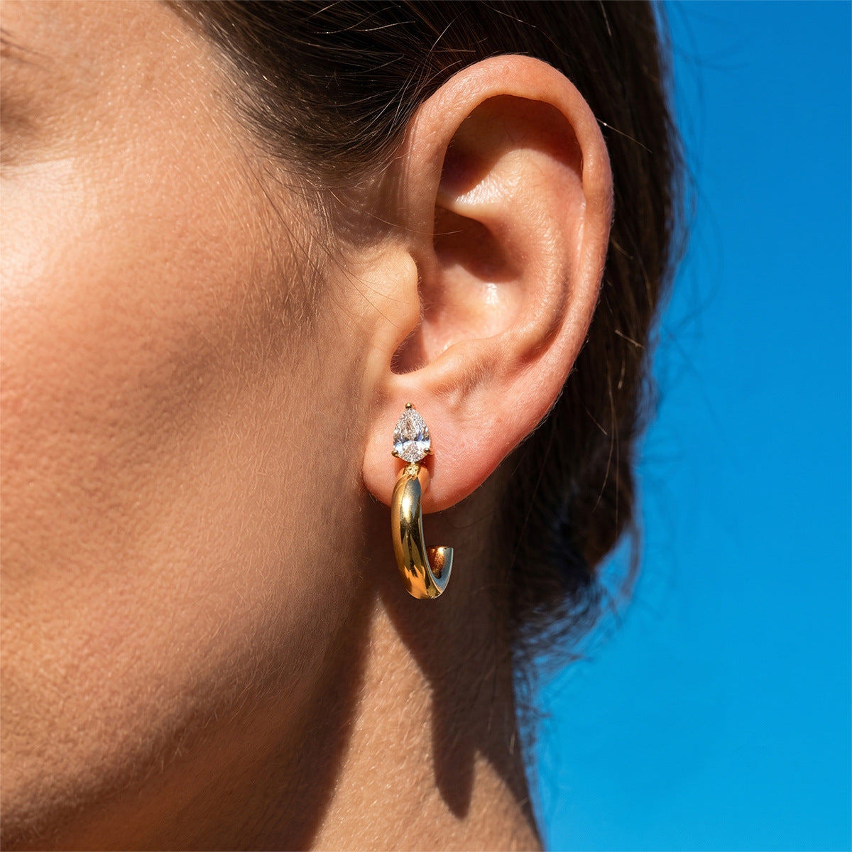 Glint Diamond Hoop Earrings