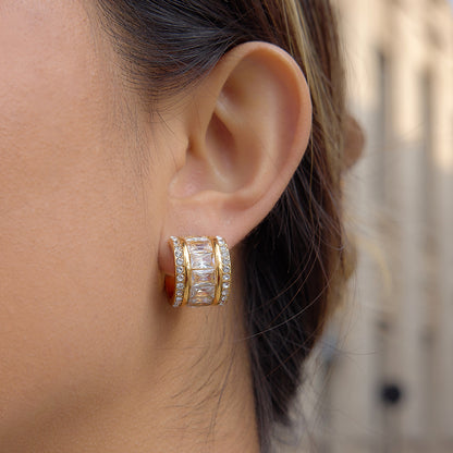 Lola Luxurious Diamond Hoop Earrings