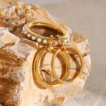 Vega Stackable Pearl Rings