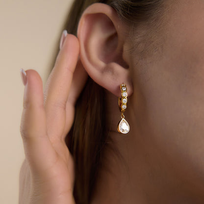 Eleonora Diamond Hoop Earrings