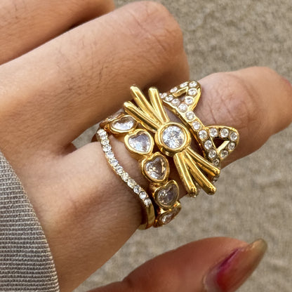 Marie Cat Diamond Stackable Ring Set