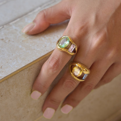 Esmeralda Gemstone Open Ring