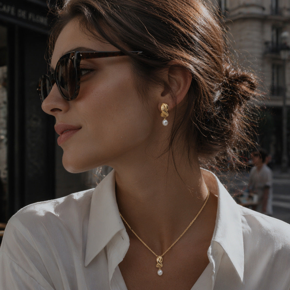Lauren Pearl Drop Earrings