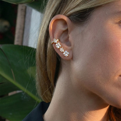 Dreamy Star Diamond Hoop Earrings