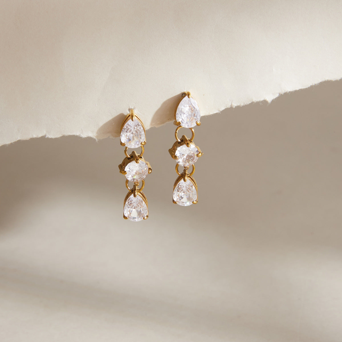 Havana Diamond Drop Earrings
