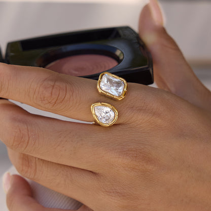 Aura diamond open ring
