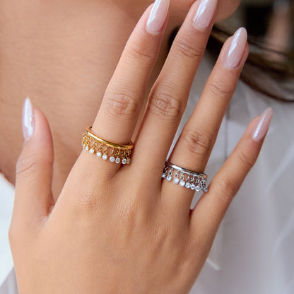 Yara Diamond Tassel Ring