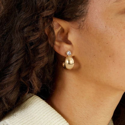 Karina Diamond Hoop Earrings