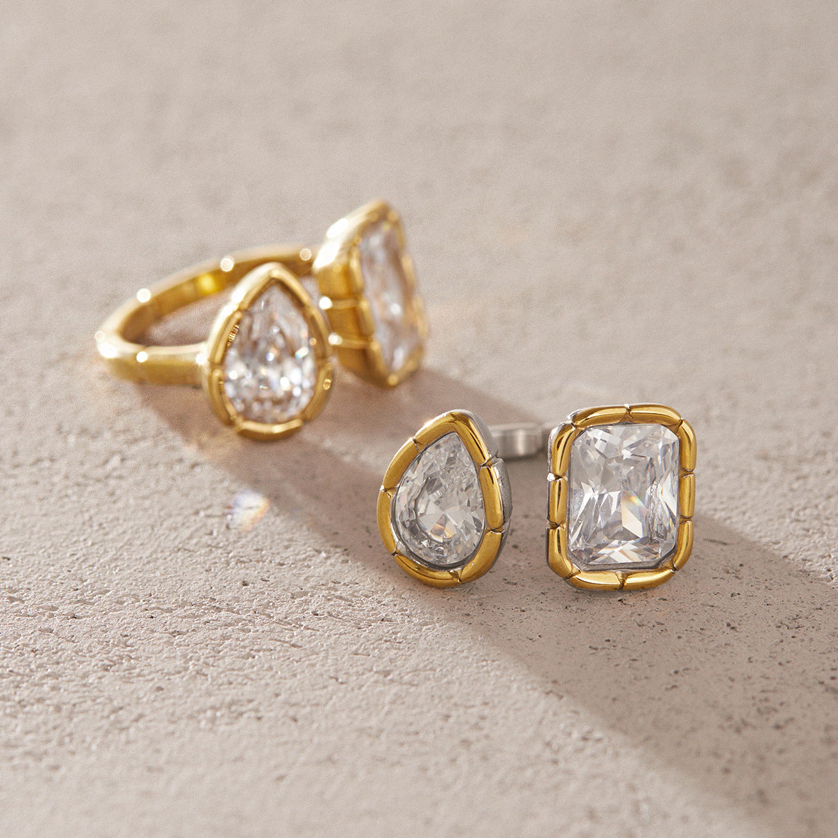 Aura diamond open ring