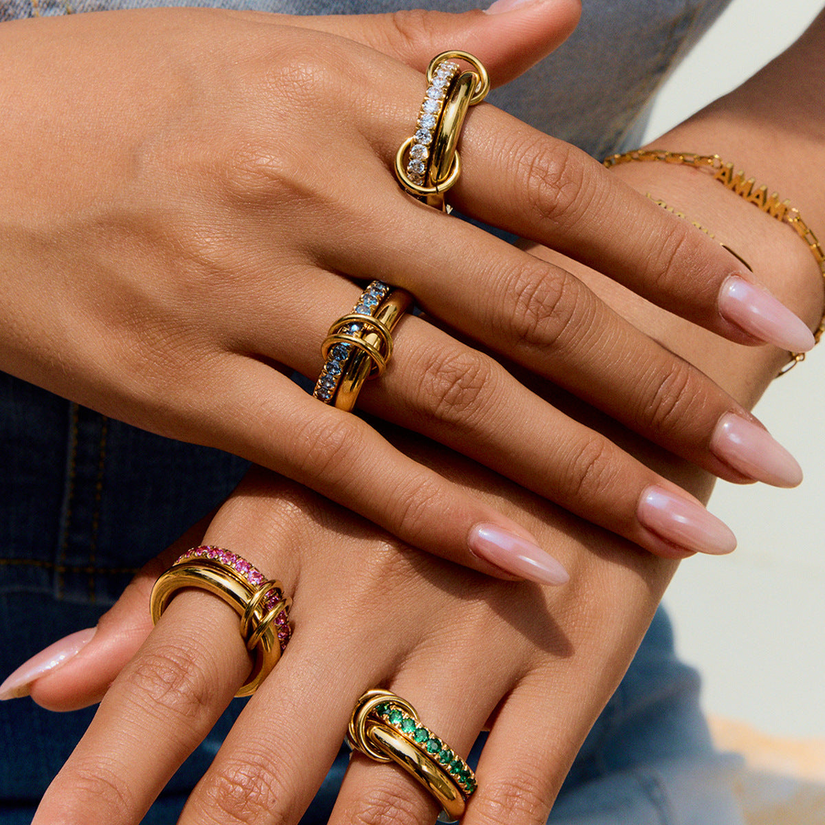 Soleil Stackable Diamond Rings