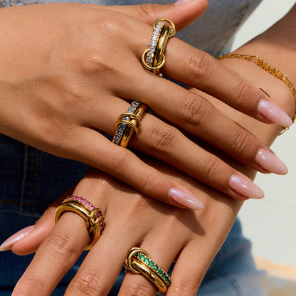Soleil Stackable Diamond Rings