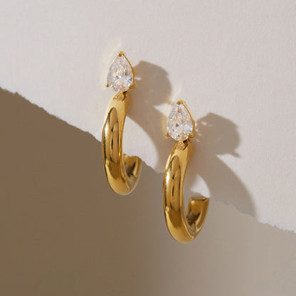 Glint Diamond Hoop Earrings