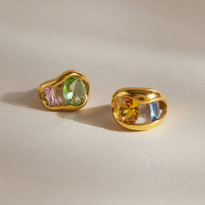 Esmeralda Gemstone Open Ring