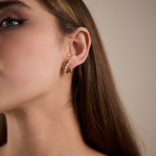 Isolde Minimalist Diamond Stud Earrings