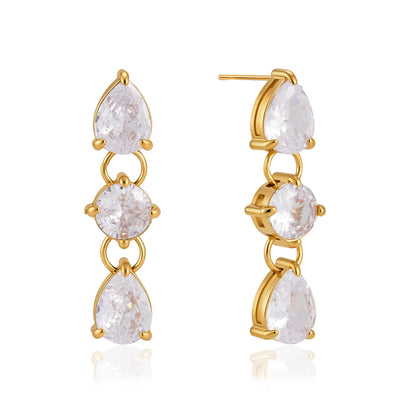Havana Diamond Drop Earrings | 18K Gold PVD | Vinajewelry