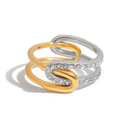 Joy Geometric Diamond Simulant Ring | Vinajewelry