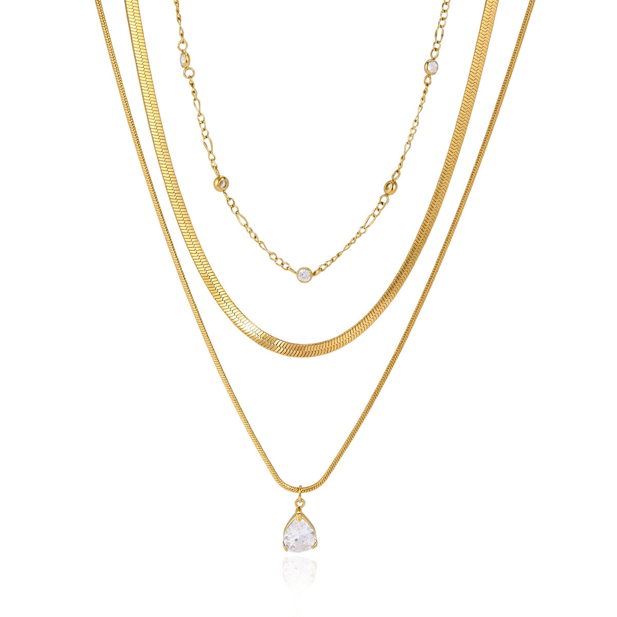 Diamanta Layered Pendant Necklace | Vinajewelry