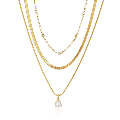 Diamanta Layered Pendant Necklace | Vinajewelry